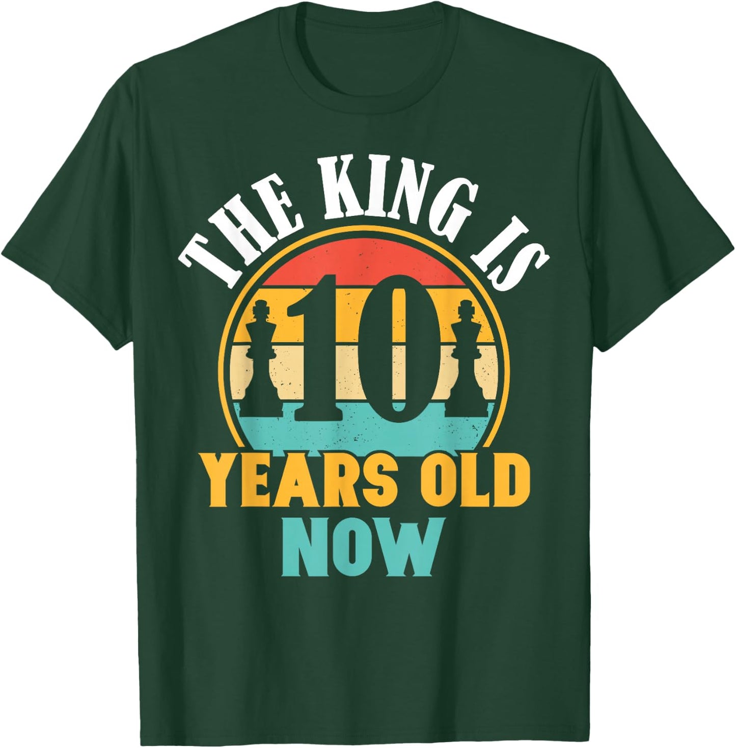 Chess Lover 10th Birthday Chess 10 Years Old Boy Birthday T-Shirt - T-Shirt | Forest