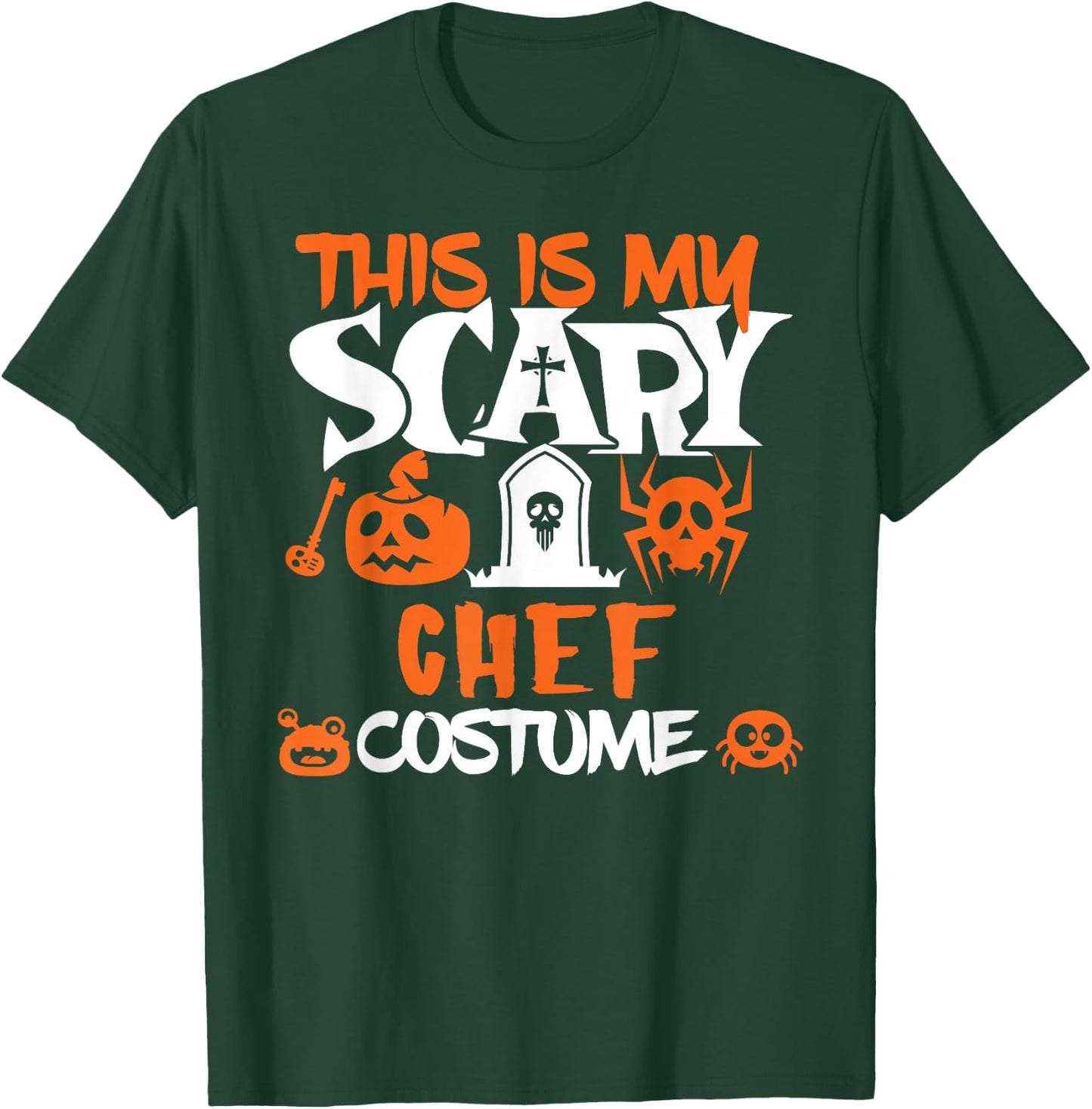 Chef Halloween Shirt Costume Funny Men Women T-Shirt - T-Shirt | Forest