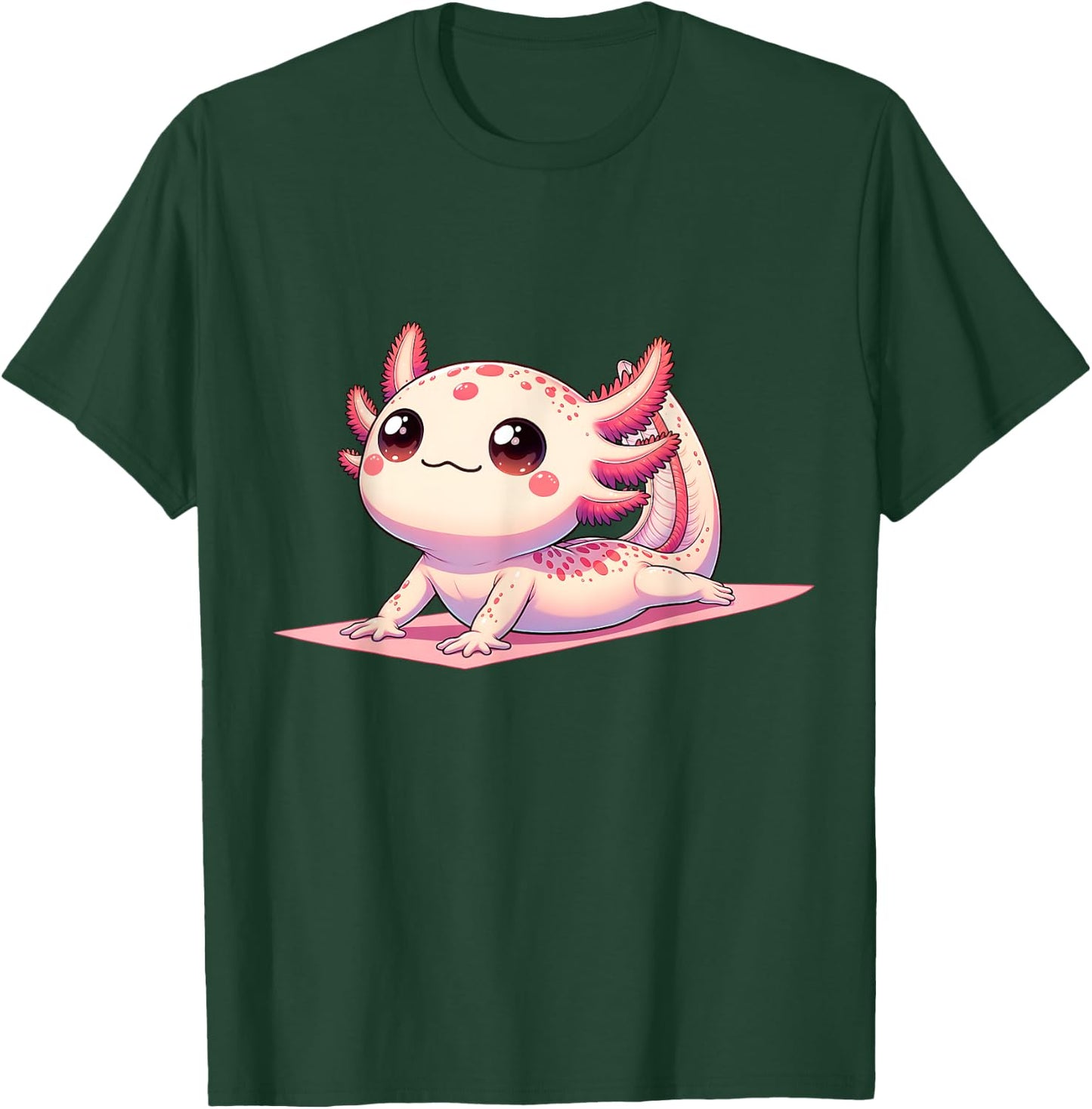 Funny Yoga Meditating Spirituality Axolotl Meditaion T-Shirt - T-Shirt | Forest