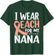 I Wear Peach For My Nana Uterine Cancer Awareness Grandma T-Shirt - T-Shirt | Forest