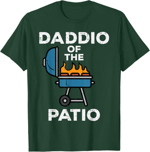 Daddio Of The Patio Funny Bbq Barbecue Grilling Dad Papa Men T-Shirt - T-Shirt | Forest