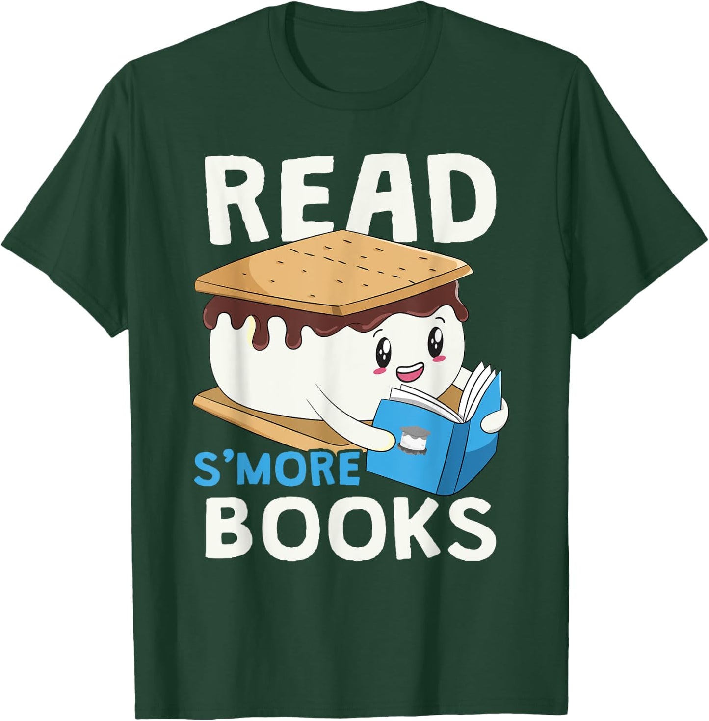 Read S'more Books Camping Bookworm Boy Cute Librarian Smores T-Shirt - T-Shirt | Forest
