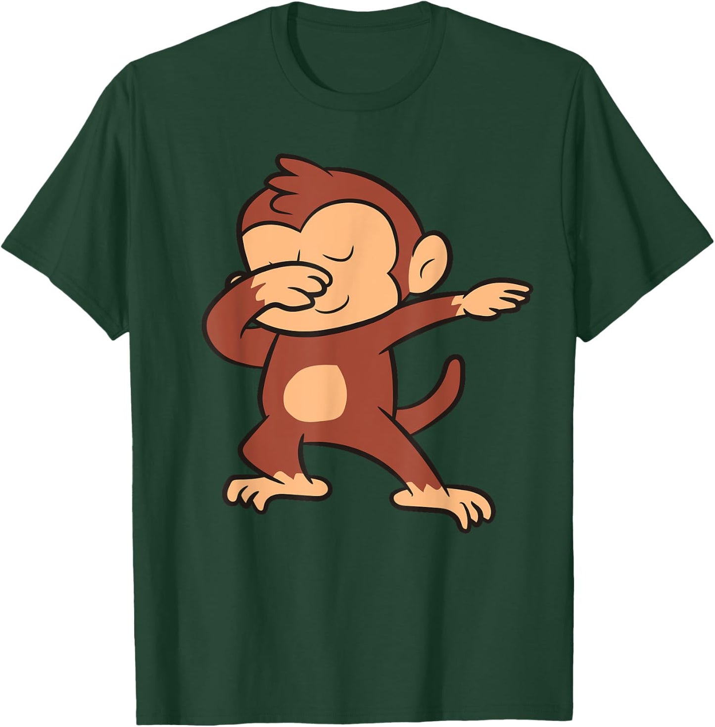 Dabbing Monkey Dancing Cute Ape Monkey T-Shirt - T-Shirt | Forest