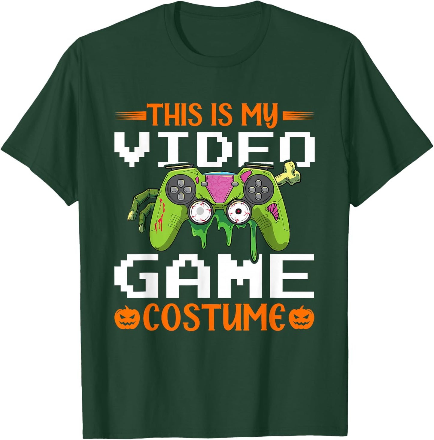 This Is My Video Game Costume, Halloween Gaming Zombie T-Shirt - T-Shirt | Forest