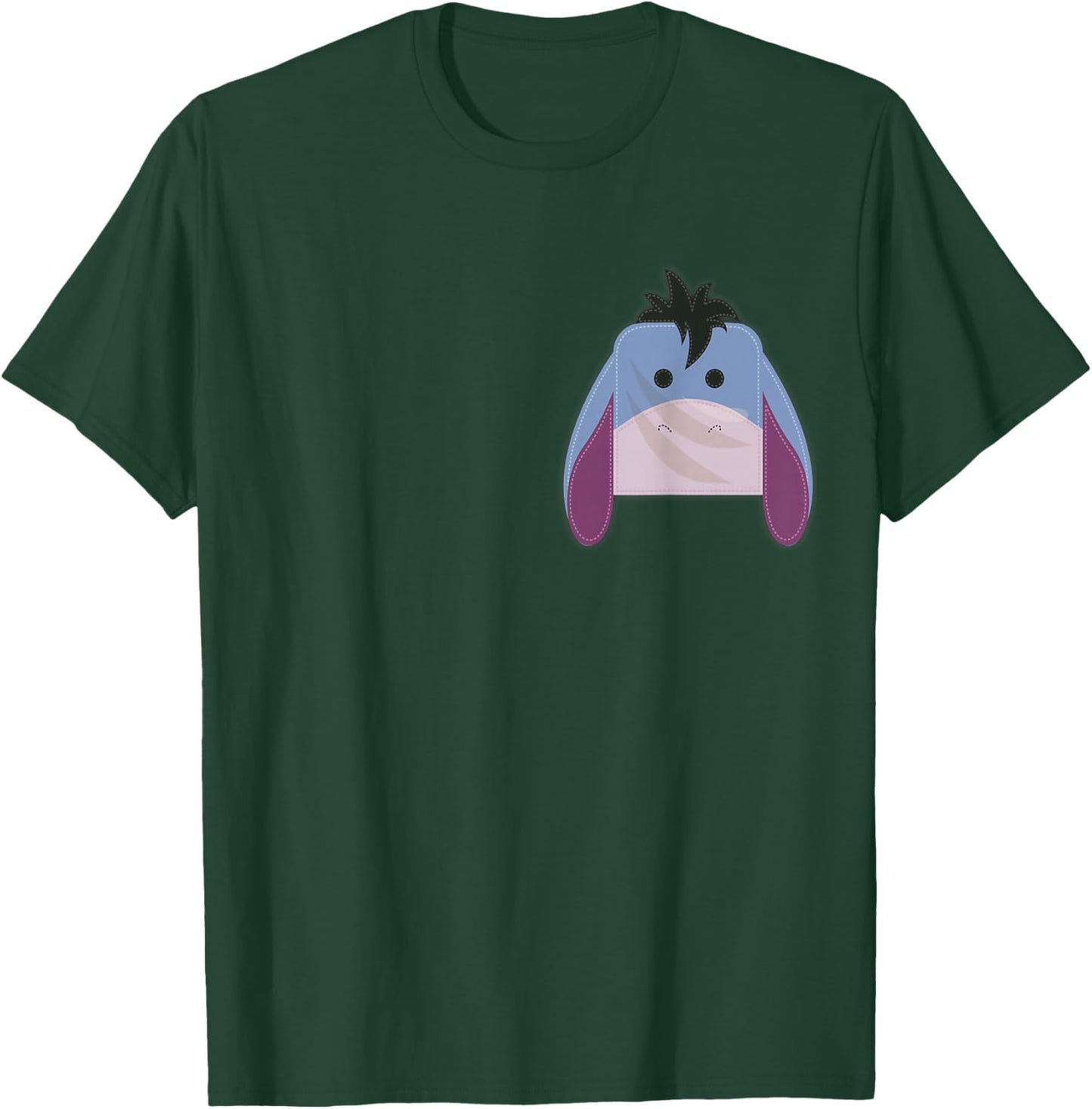 Disney Winnie The Pooh Eeyore Small Block Character Pocket T-Shirt - T-Shirt | Forest