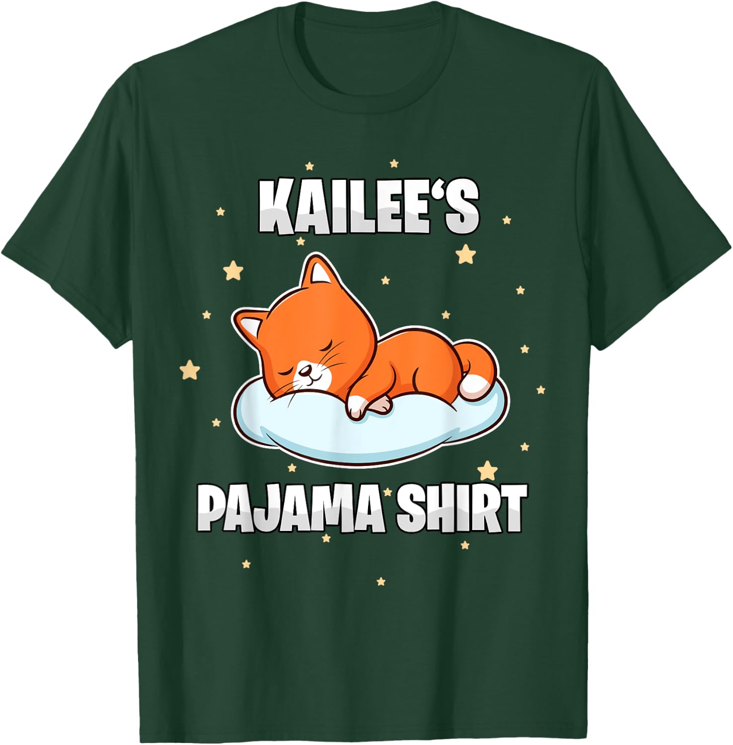 Kailee's Pajama Shirt - Personalized Sleeping T-Shirt - T-Shirt | Forest