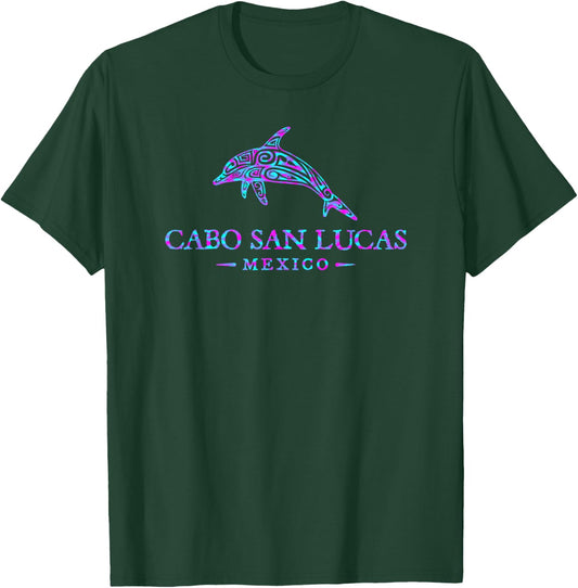 Cabo San Lucas Mexico Dolphin Retro Boys Girls Souvenir T-Shirt - T-Shirt | Forest