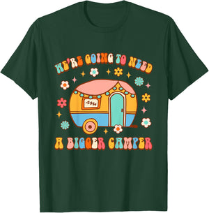 Kids Little Camper Camping We're Going To Need A Bigger Camper T-Shirt - T-Shirt | Forest