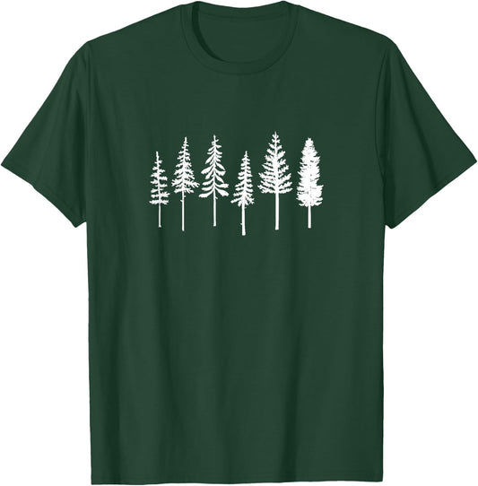 Pines Forest Nature Woods Camping Outdoor Men Women T-Shirt - T-Shirt | Forest