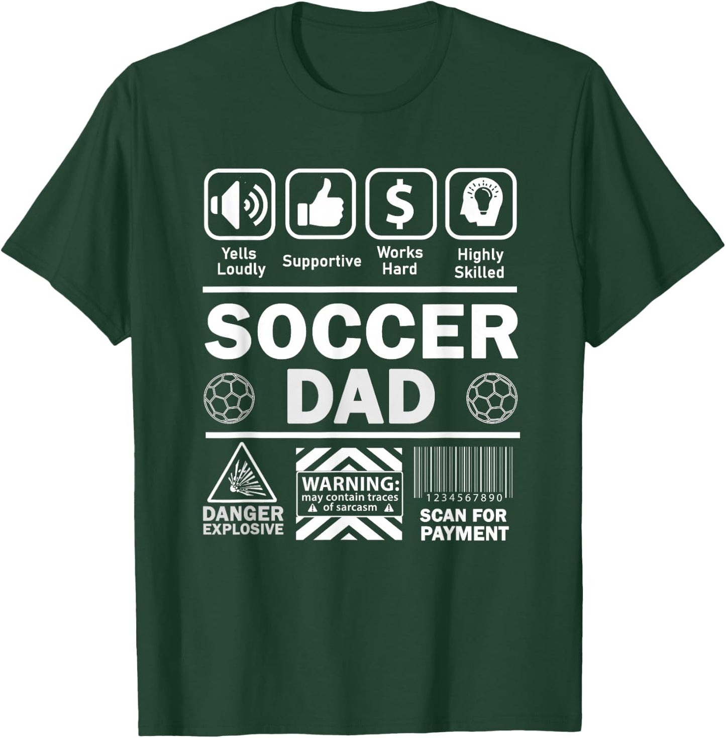 Soccer Dad Funny Contents of Sports Father T-Shirt - T-Shirt | Forest