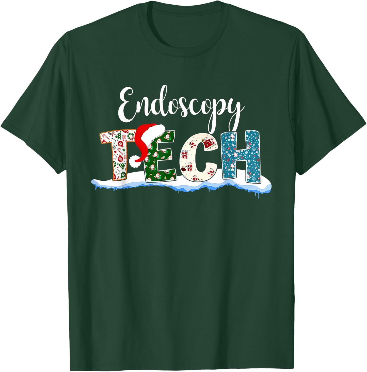 Endoscopy Tech Christmas Gastroenterology Endo Squad Xmas T-Shirt - T-Shirt | Forest