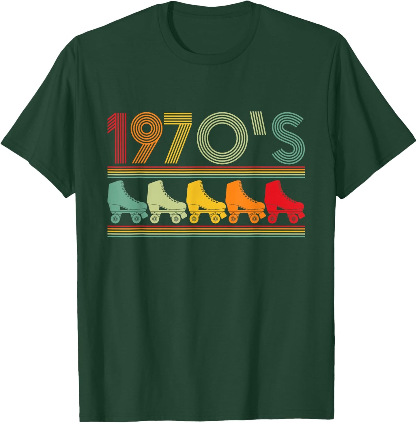 1970's - Speed Roller Skating Roller Derby Skate Skaters T-Shirt - T-Shirt | Forest