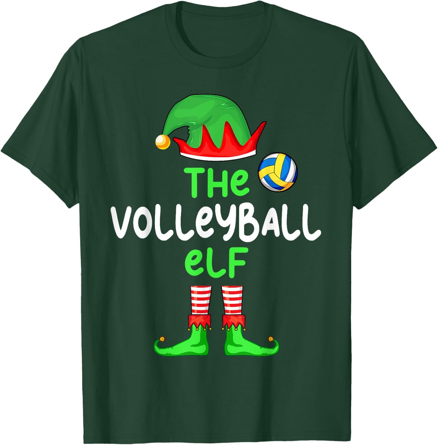 I'm The Volleyball Elf Christmas Family Matching Pajama T-Shirt - T-Shirt | Forest