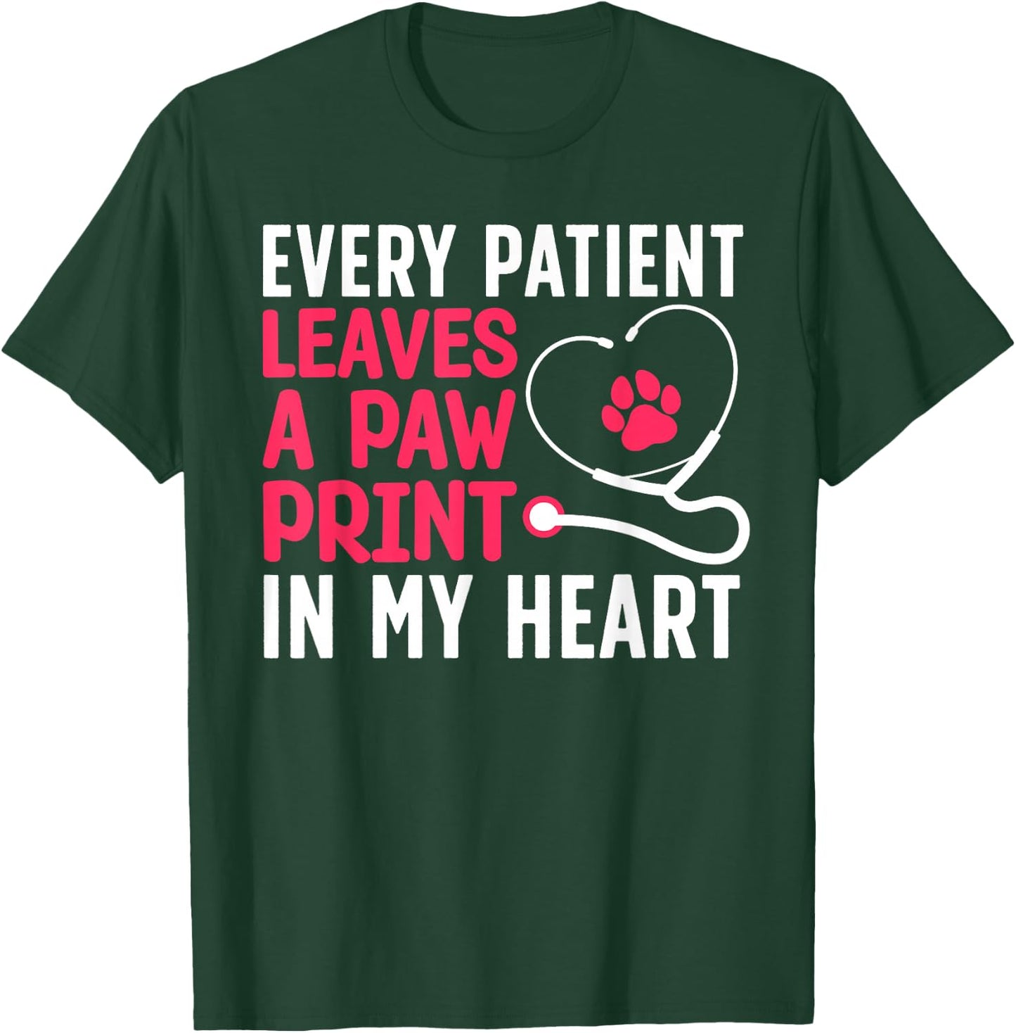 Funny Veterinarian Art Women Pet Veterinary Lovers T-Shirt - T-Shirt | Forest