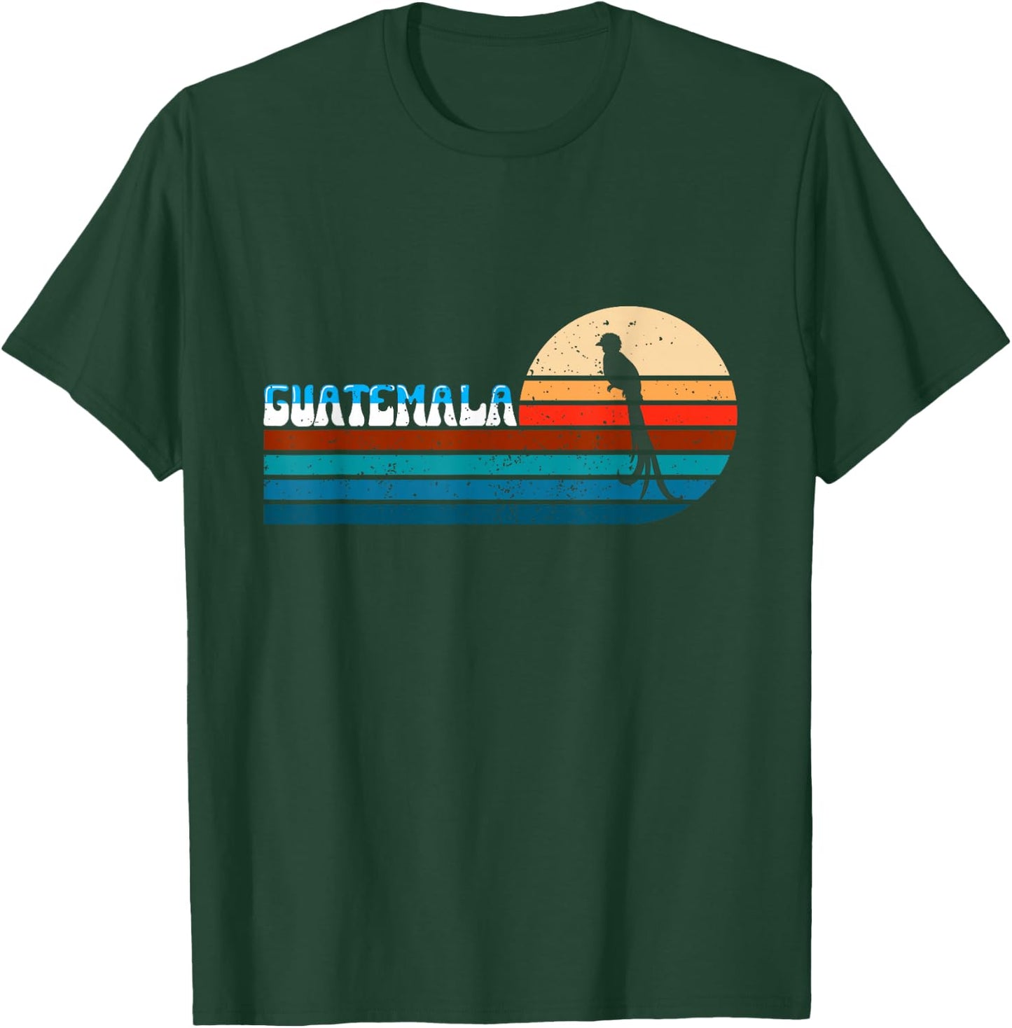 Retro Vintage Guatemala Guatemalan Quetzal T-Shirt - T-Shirt | Forest