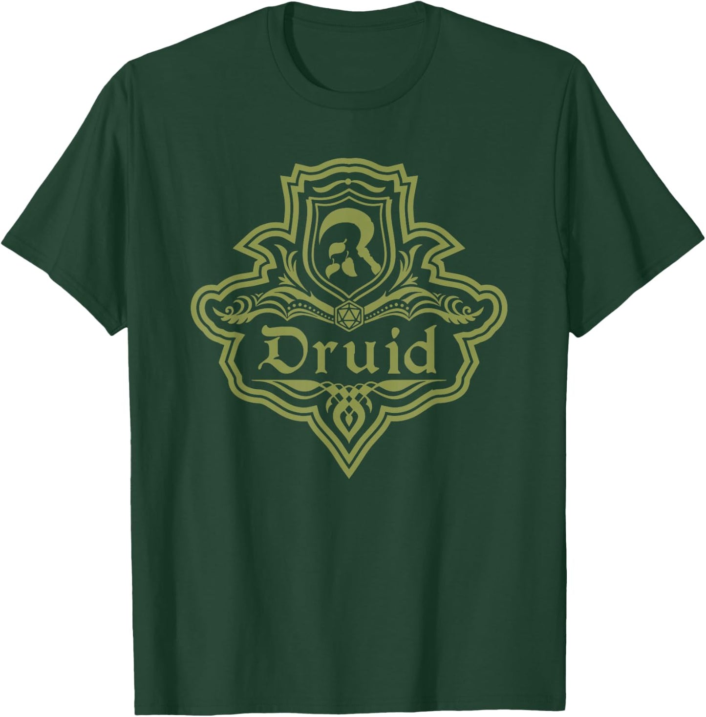 Catumet RPG Druid Class , -Adults, Black, Small, Short Sleeve T-Shirt - T-Shirt | Forest