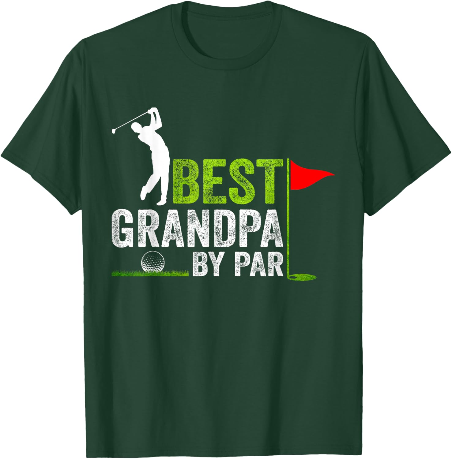 Father's Day Golf Grandad Golfing Best Grandpa By Par T-Shirt - T-Shirt | Forest