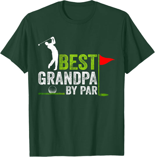 Father's Day Golf Grandad Golfing Best Grandpa By Par T-Shirt - T-Shirt | Forest