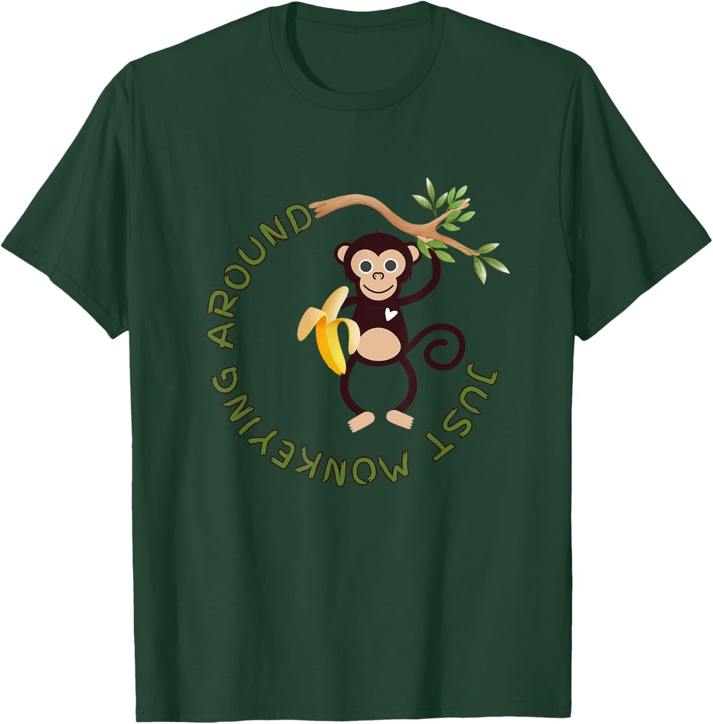 Monkey Oliver Learning Tree, Just Monkeying Around T-Shirt - T-Shirt | Forest
