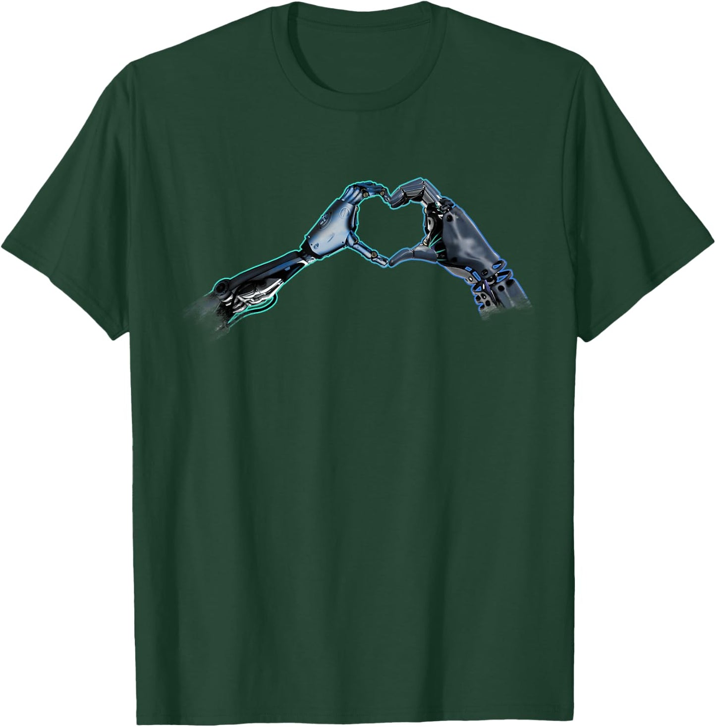AI Hands Heart Shape T-Shirt - T-Shirt | Forest