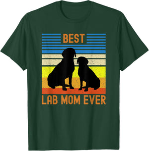 Best Black Yellow Chocolate Lab Mom Ever Labrador Retriever T-Shirt - T-Shirt | Forest