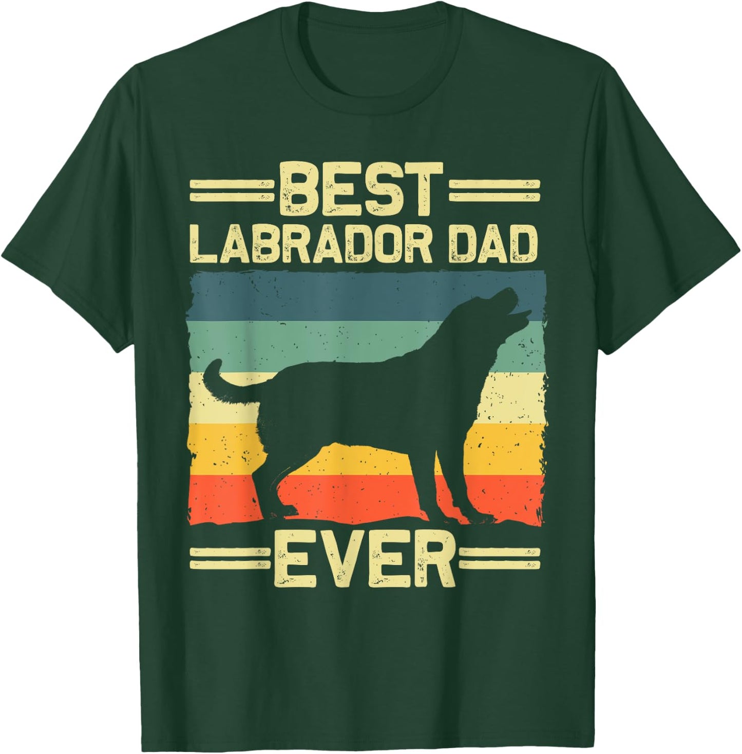 Labrador Dad Black Lab Yellow Labrador Retriever T-Shirt - T-Shirt | Forest