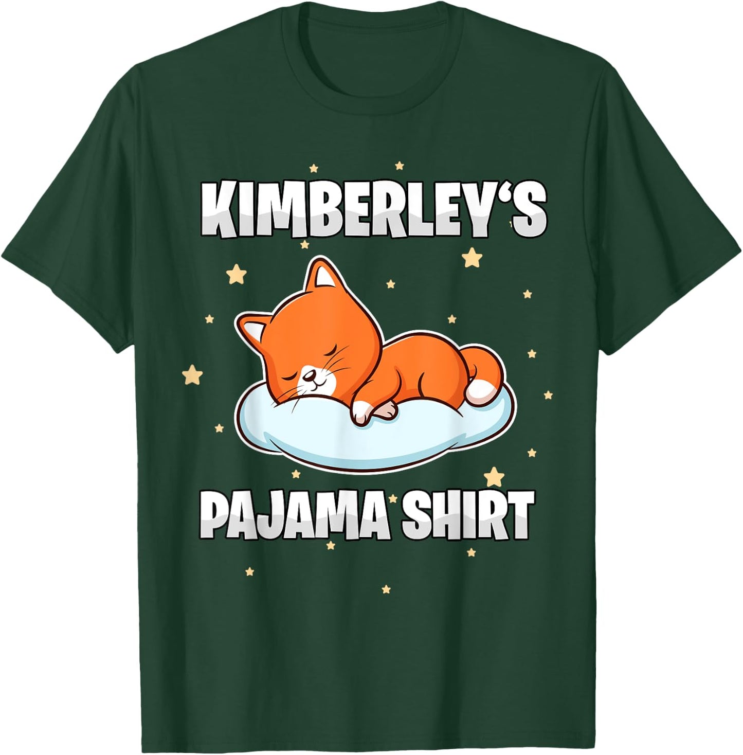 Kimberley's Pajama Shirt - Personalized Sleeping T-Shirt - T-Shirt | Forest