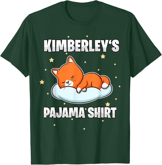 Kimberley's Pajama Shirt - Personalized Sleeping T-Shirt - T-Shirt | Forest