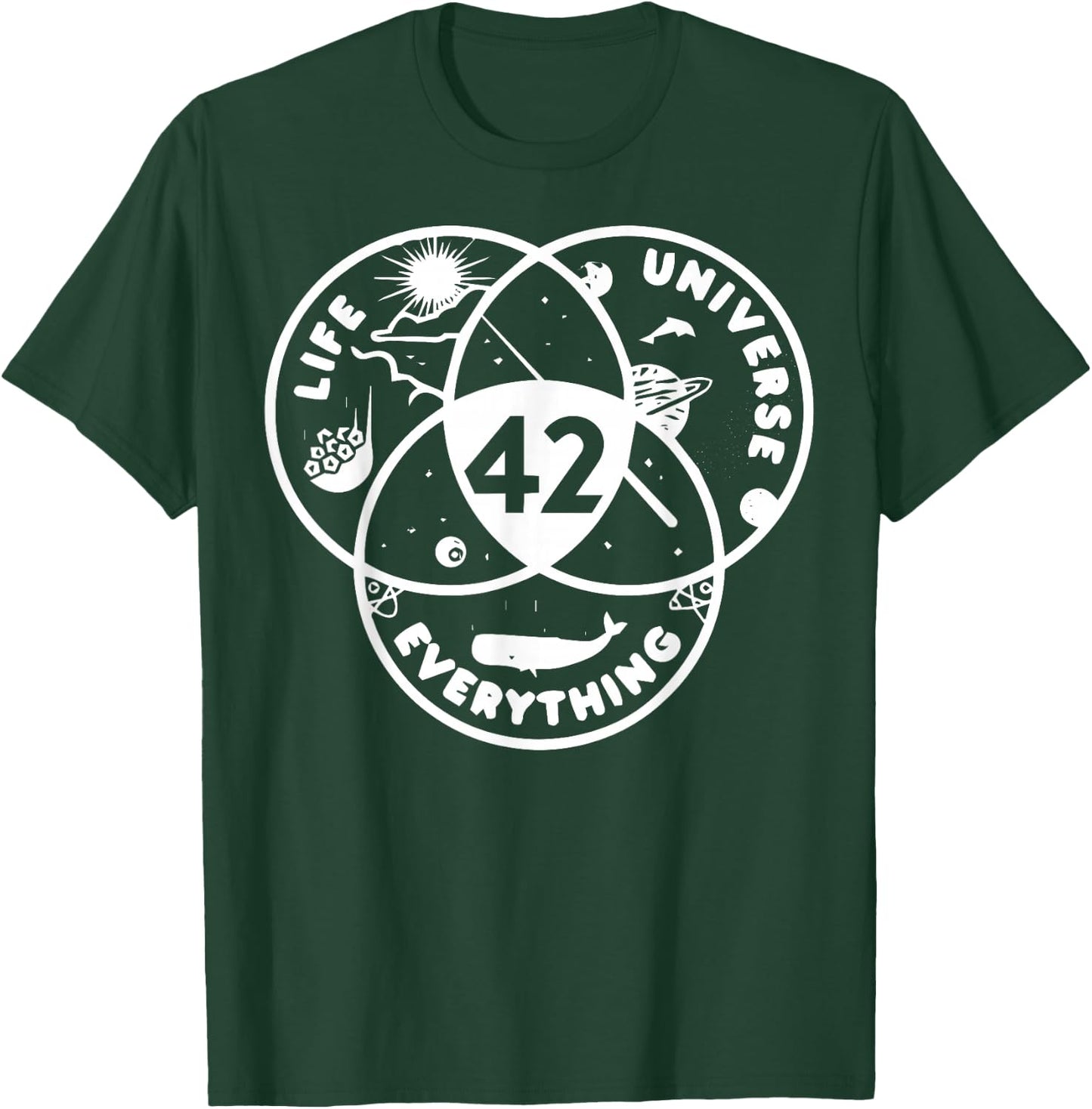 Life Universe Everything 42 Answer To Life T-Shirt - T-Shirt | Forest