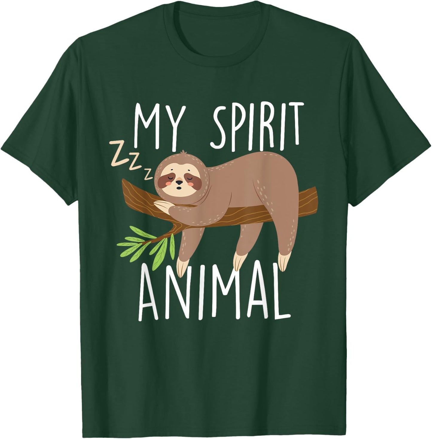 My Spirit Animal - Sleeping Sloth Zookeeper Environmentalist T-Shirt - T-Shirt | Forest
