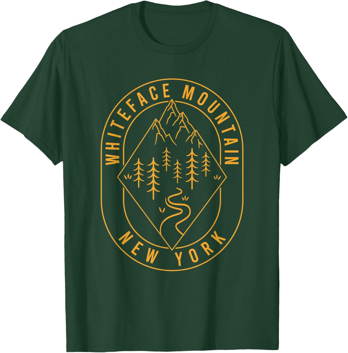 Whiteface Mountain Mountains New York Hiking Outdoors T-Shirt - T-Shirt | Forest