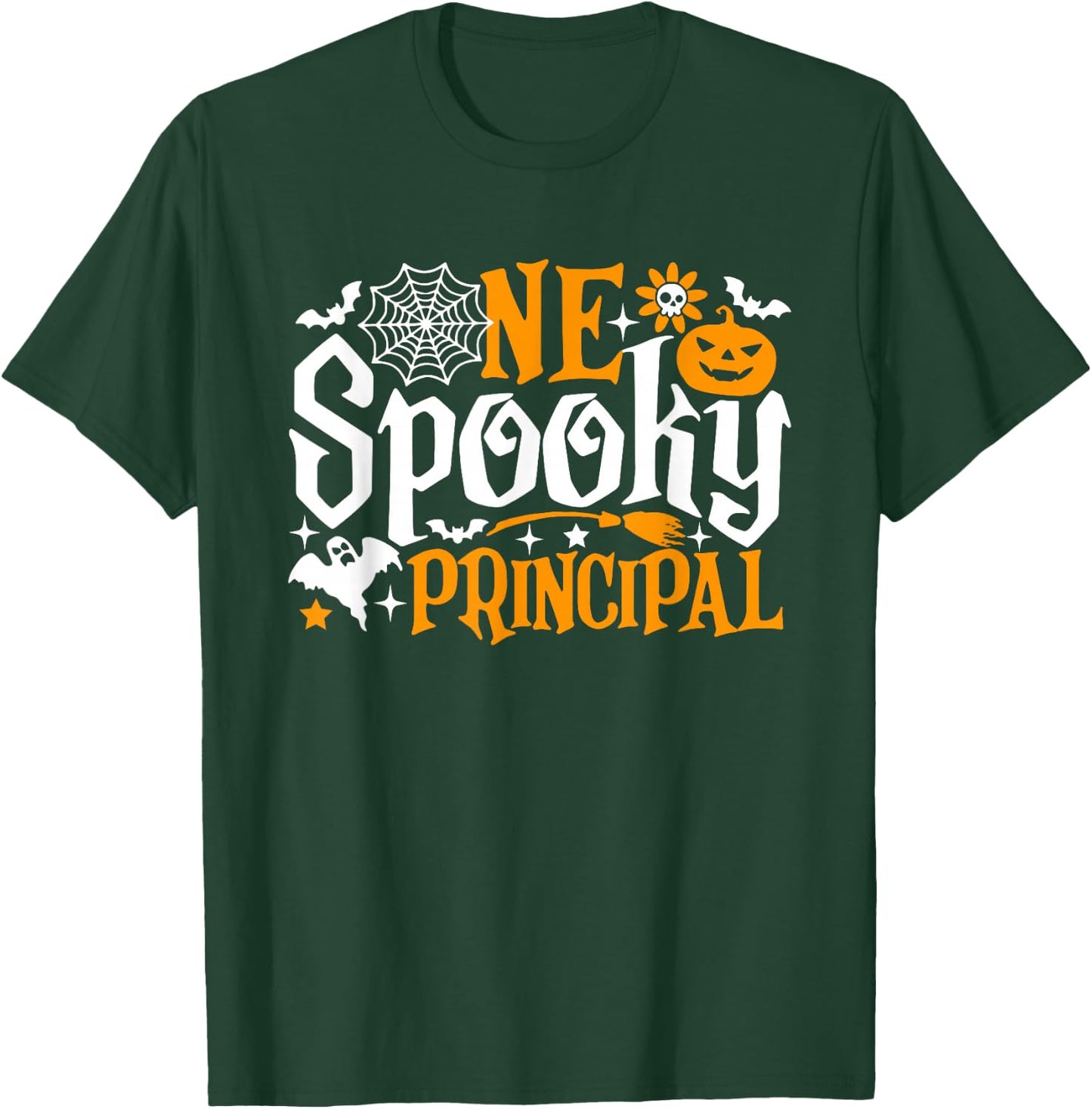 One Spooky Principal Funny Halloween Costume T-Shirt - T-Shirt | Forest