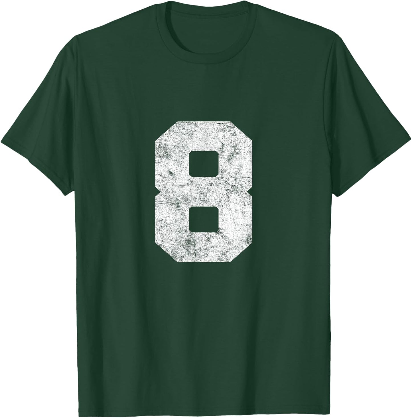Vintage Lucky Number 8 Birthday Sports Player Team Athlete T-Shirt - T-Shirt | Forest