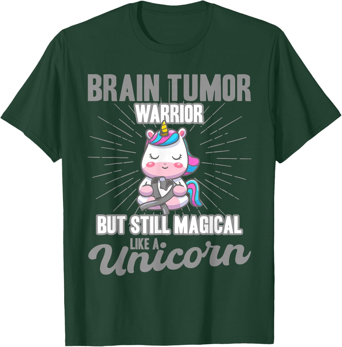 Magical Like A Unicorn Brain Tumor Awareness T-Shirt - T-Shirt | Forest