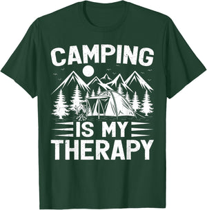 Funny Camper Camping Is My Therapy T-Shirt - T-Shirt | Forest