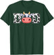 Dad Cow Print Cowboy Animal Pattern Farmer Cow Father Dad T-Shirt - T-Shirt | Forest