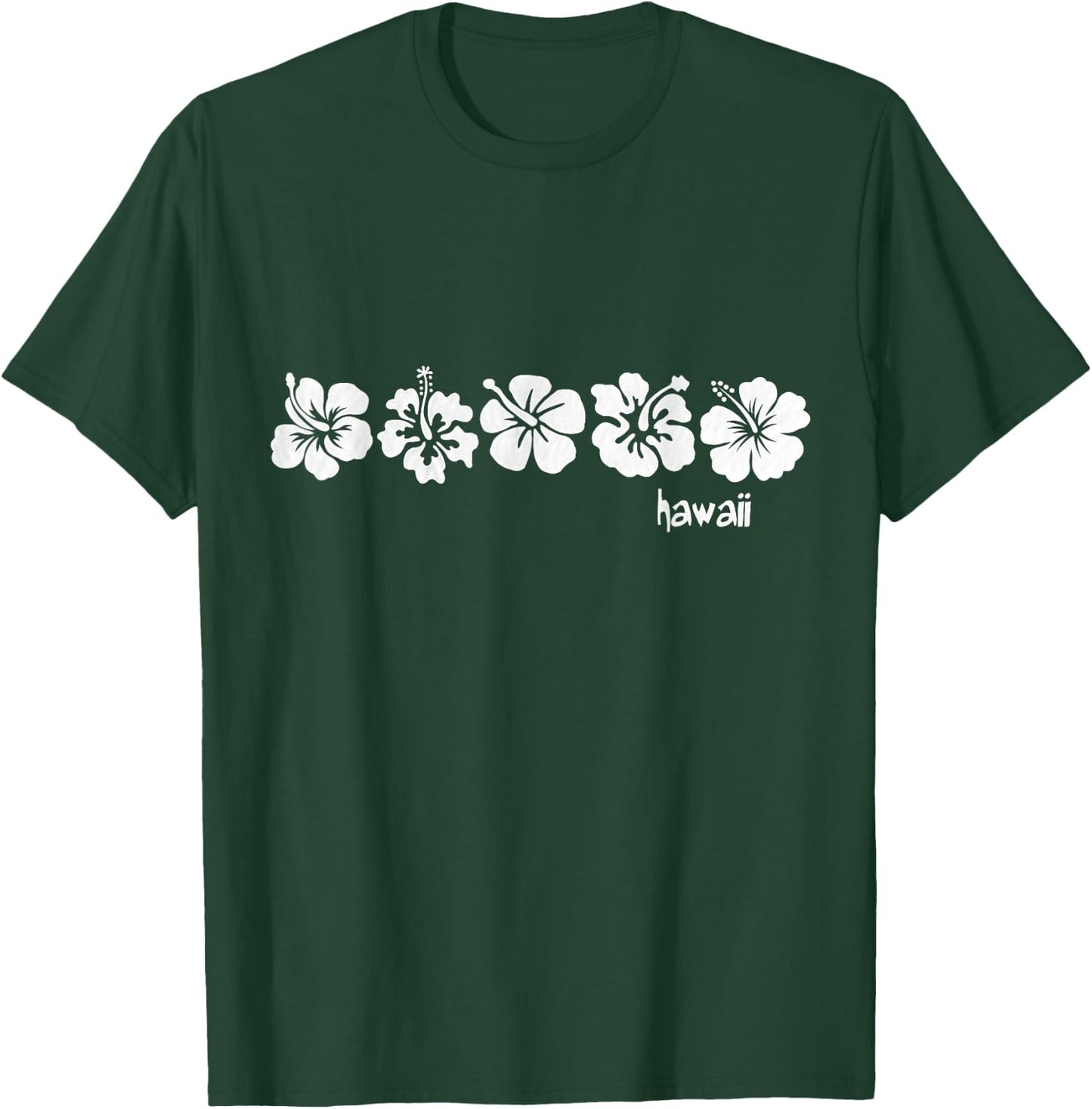 Vintage Hawaiian Hibiscus Flower Aloha Beach T-Shirt - T-Shirt | Forest