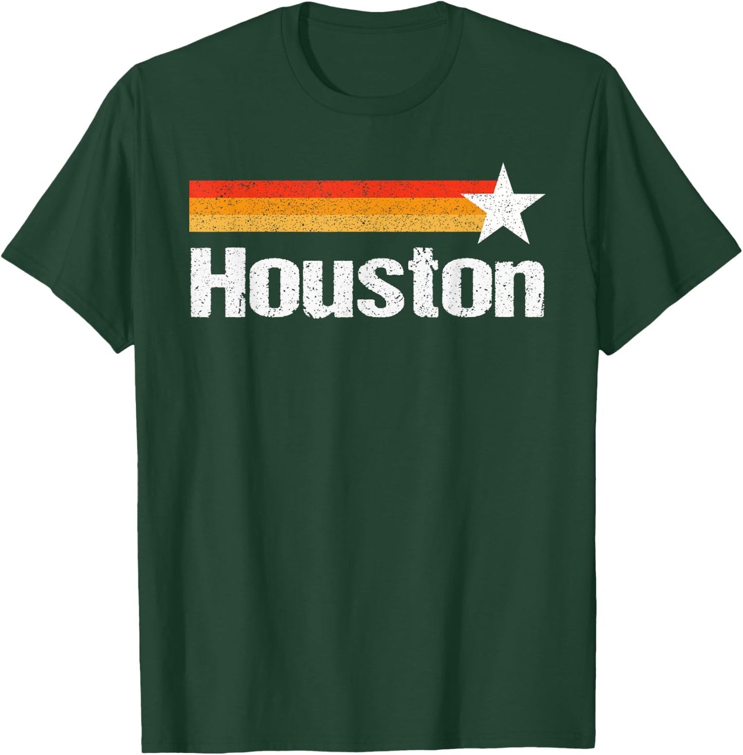 Vintage Houston Texas Houston Strong Stripes USA Texas Men T-Shirt - T-Shirt | Forest