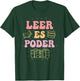 Leer Es Poder Groovy Spanish Teacher Bilingual Maestra Men Women T-Shirt - T-Shirt | Forest
