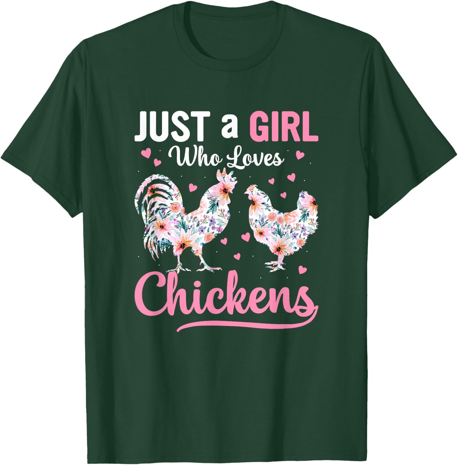 Funny chicken farmer design and girls T-Shirt - T-Shirt | Forest