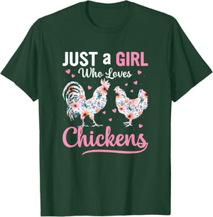 Funny chicken farmer design and girls T-Shirt - T-Shirt | Forest