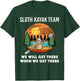Funny Sloth Kayaking Art Women Kids Kayaker Crew T-Shirt - T-Shirt | Forest