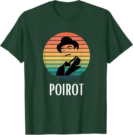 Poirot Hat Mustache vintage colors T-Shirt - T-Shirt | Forest