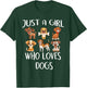 Just A Girl Who Loves Dogs Cute Funny Puppy Lovers Dog T-Shirt - T-Shirt | Forest