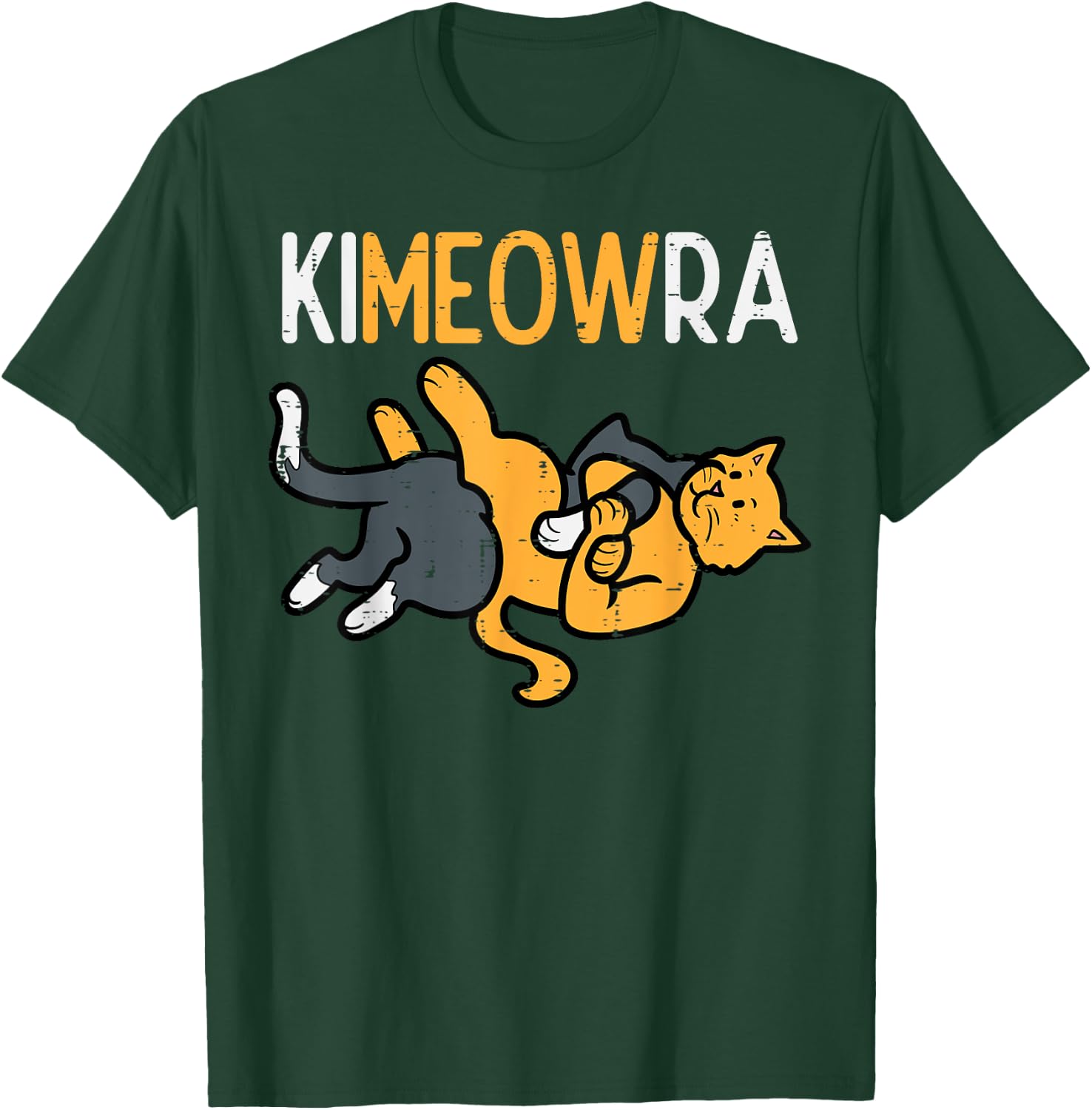 Kimeowra Cats Funny Martial Arts Bjj Mma Men Women Kids Boys T-Shirt - T-Shirt | Forest