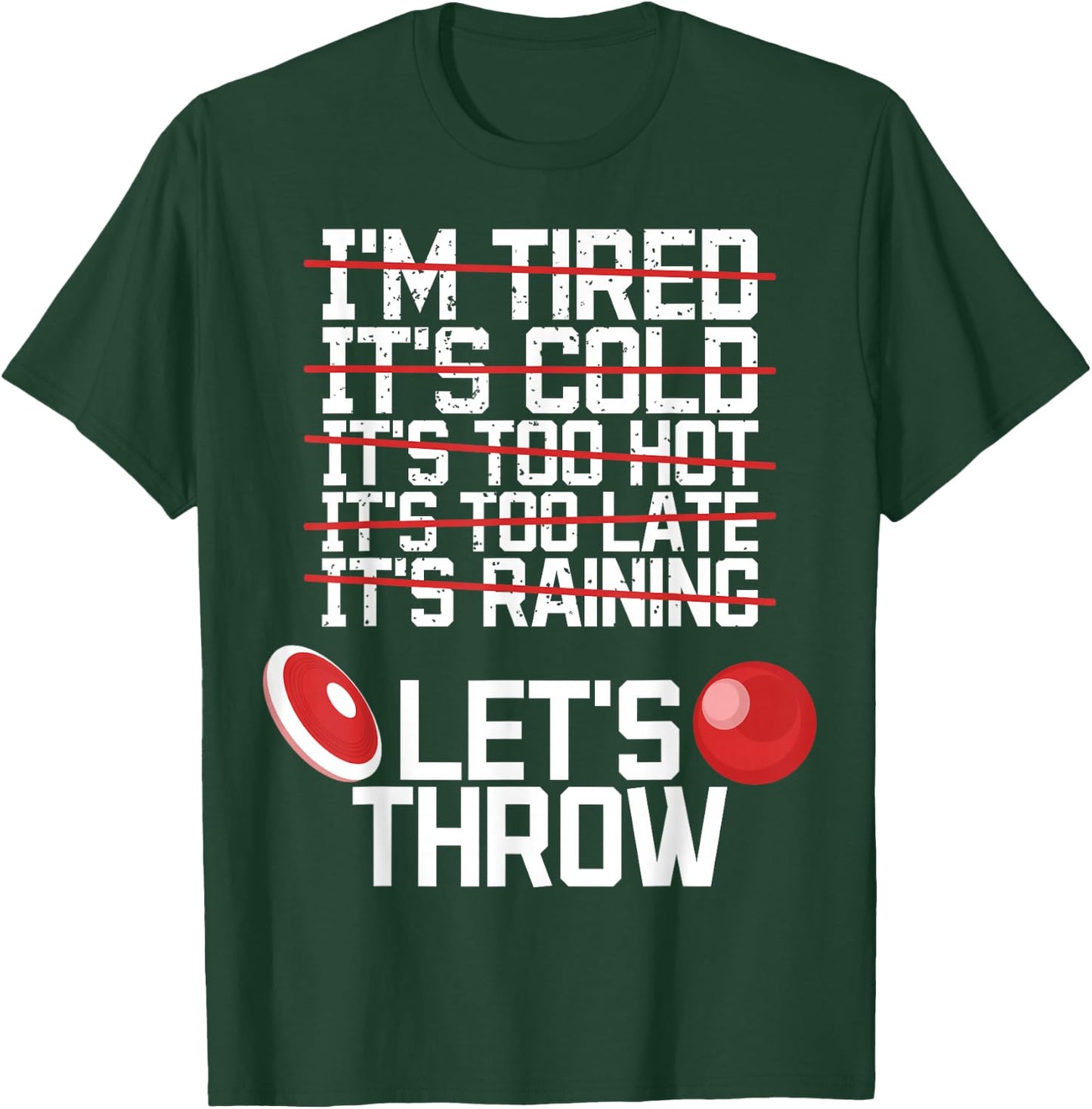 Let's Throw Shot Put Discus Throw Track And Field Athlete T-Shirt - T-Shirt | Forest