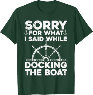 Funny Boating Women Docking The Boat Captain Boater T-Shirt - T-Shirt | Forest