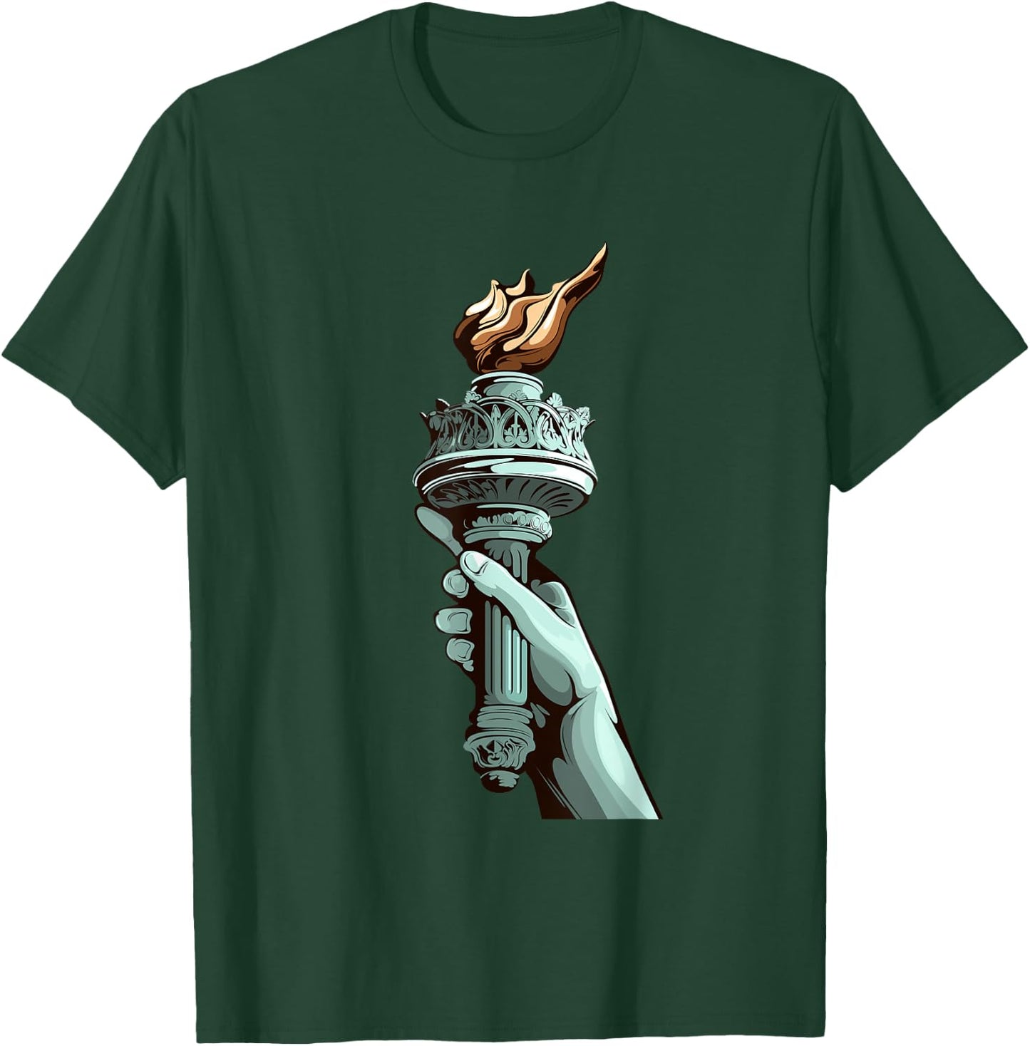 New York City Statue Of Liberty Freedom Cool Graphic Designs T-Shirt - T-Shirt | Forest