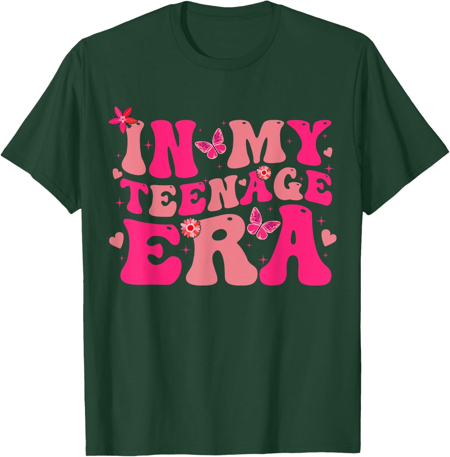 In My Teenage Era Retro Groovy 13 to 19 years Teenager T-Shirt - T-Shirt | Forest