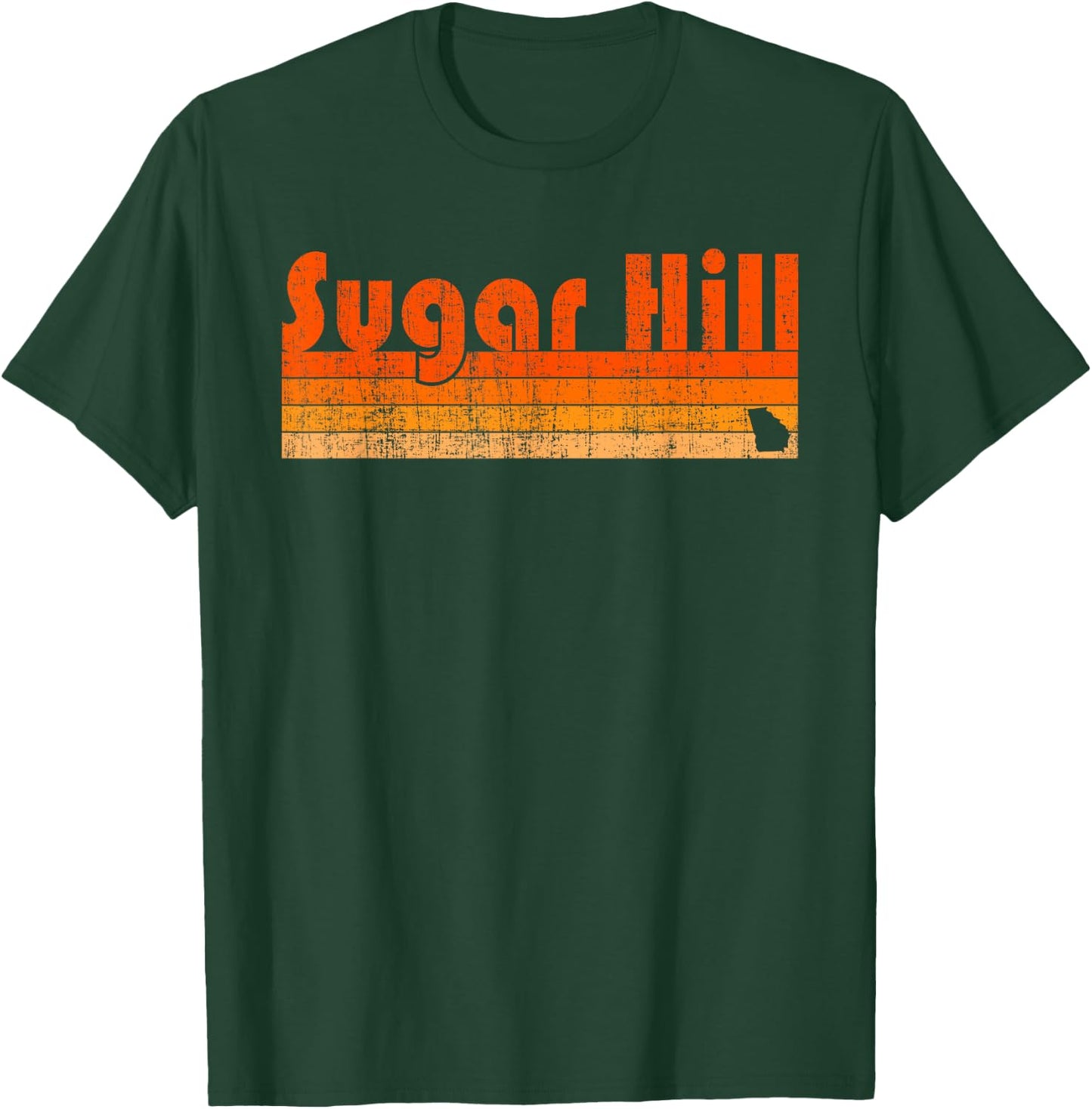 Sugar Hill, Georgia Retro 80s Style T-Shirt - T-Shirt | Forest